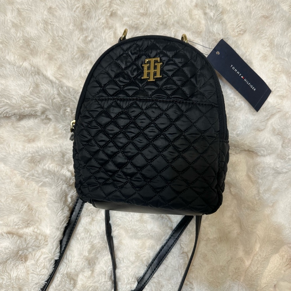 Tommy Hilfiger Black Quilted Backpack
